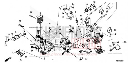 WIRE HARNESS (CRF250L/LA) CRF250LAK de 2019